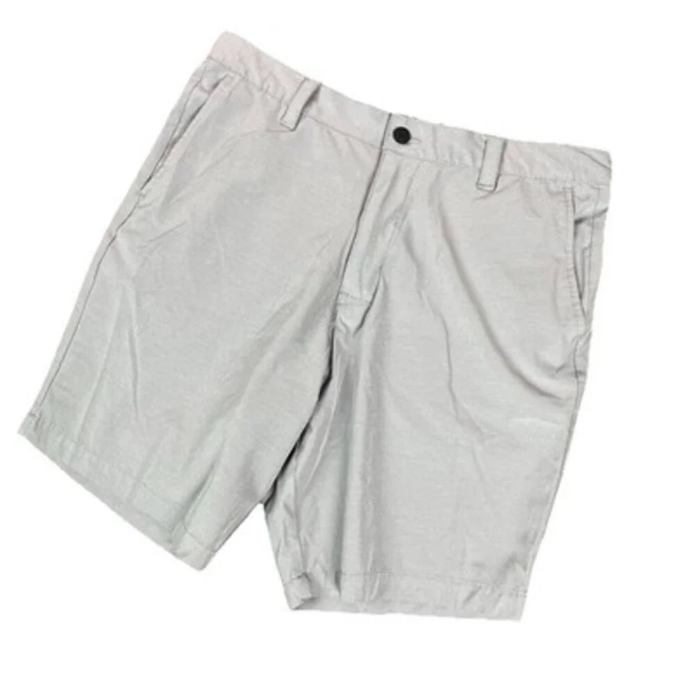 Banana Republic Mens Golf Shorts 38 Comfort Flat Front Gray 9 Inseam Performance